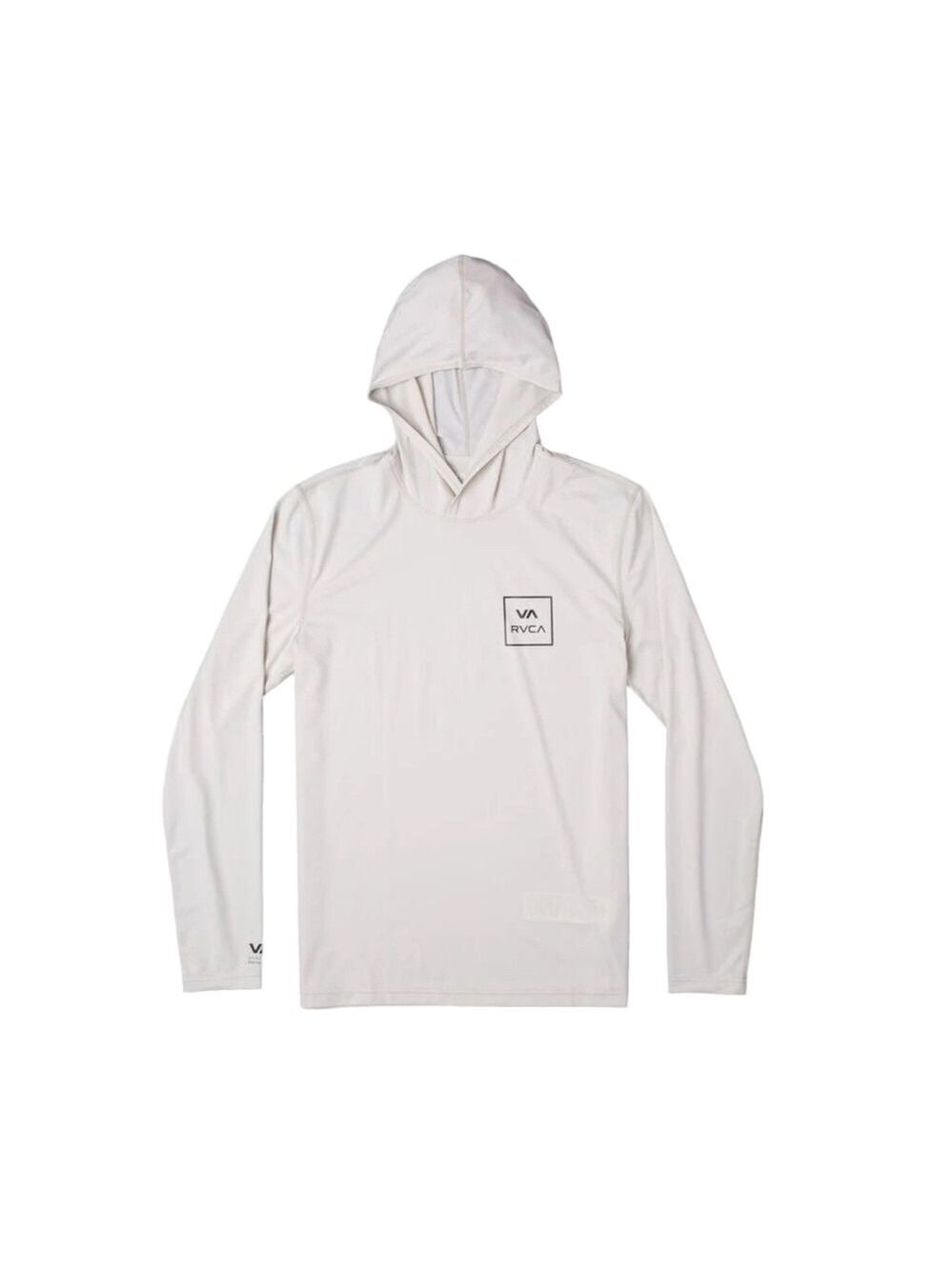 RVCA White Surf Hoodie Long Sleeve Shirt Size Small Fitted